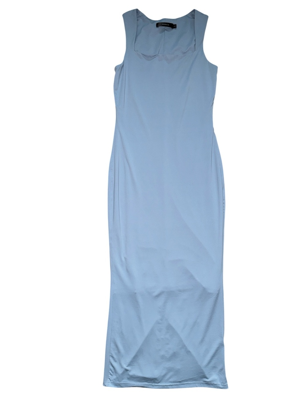 Sleek Light Blue Sleeveless Maxi Dress
